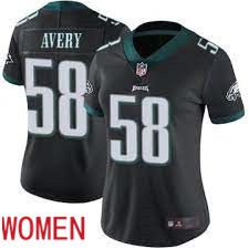 Women Philadelphia Eagles 58 Genard Avery Black Nike Limited Player NFL Jersey